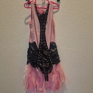 Enchanting Pink and Black Kids Dance Costume
